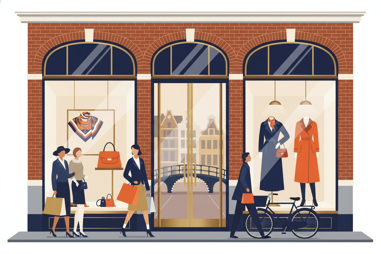 Hermes amsterdam store: luxe mode en accessoires in het hart van de stad