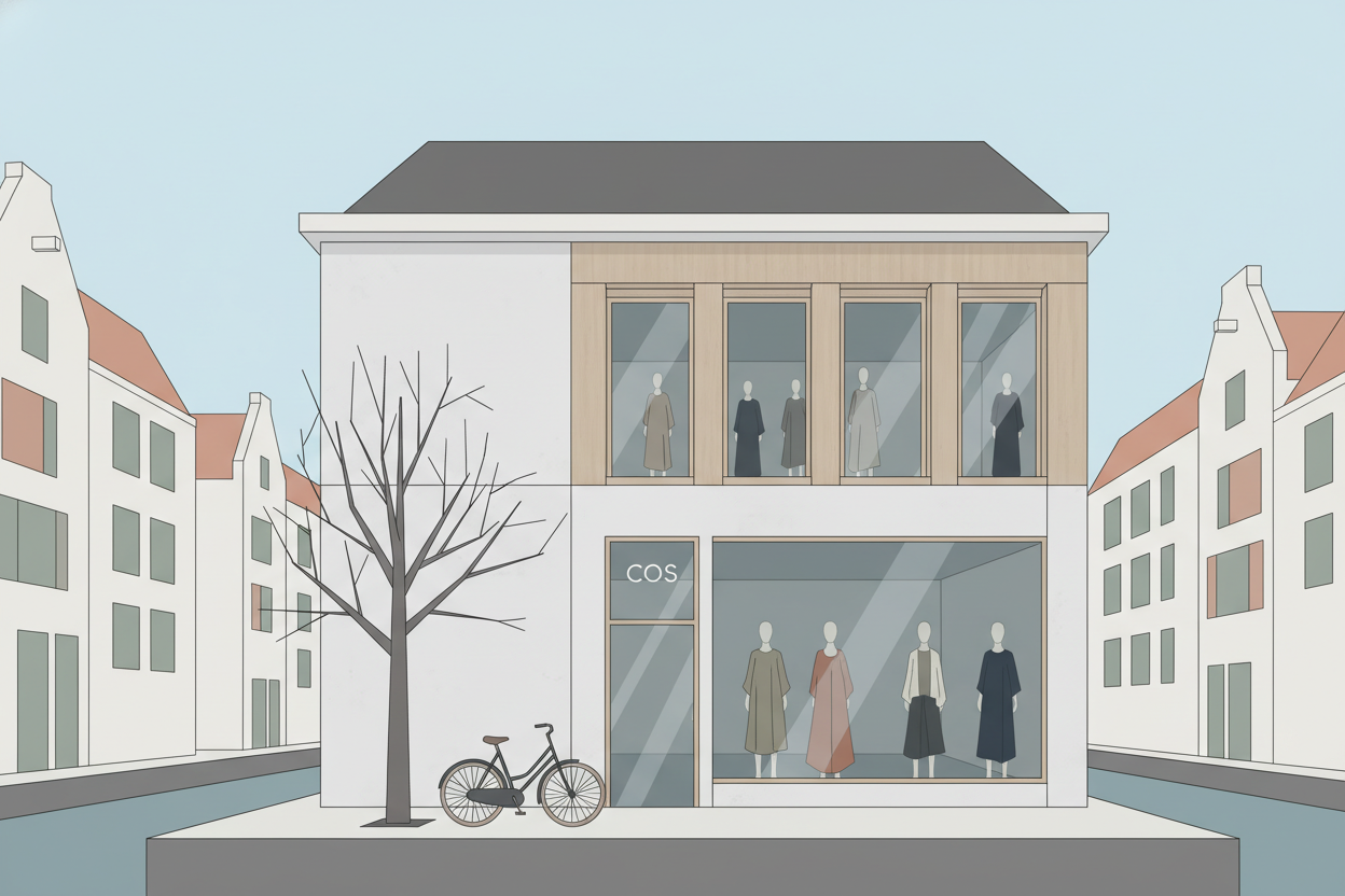 Cos store amsterdam: scandinavische minimalisme in de stad