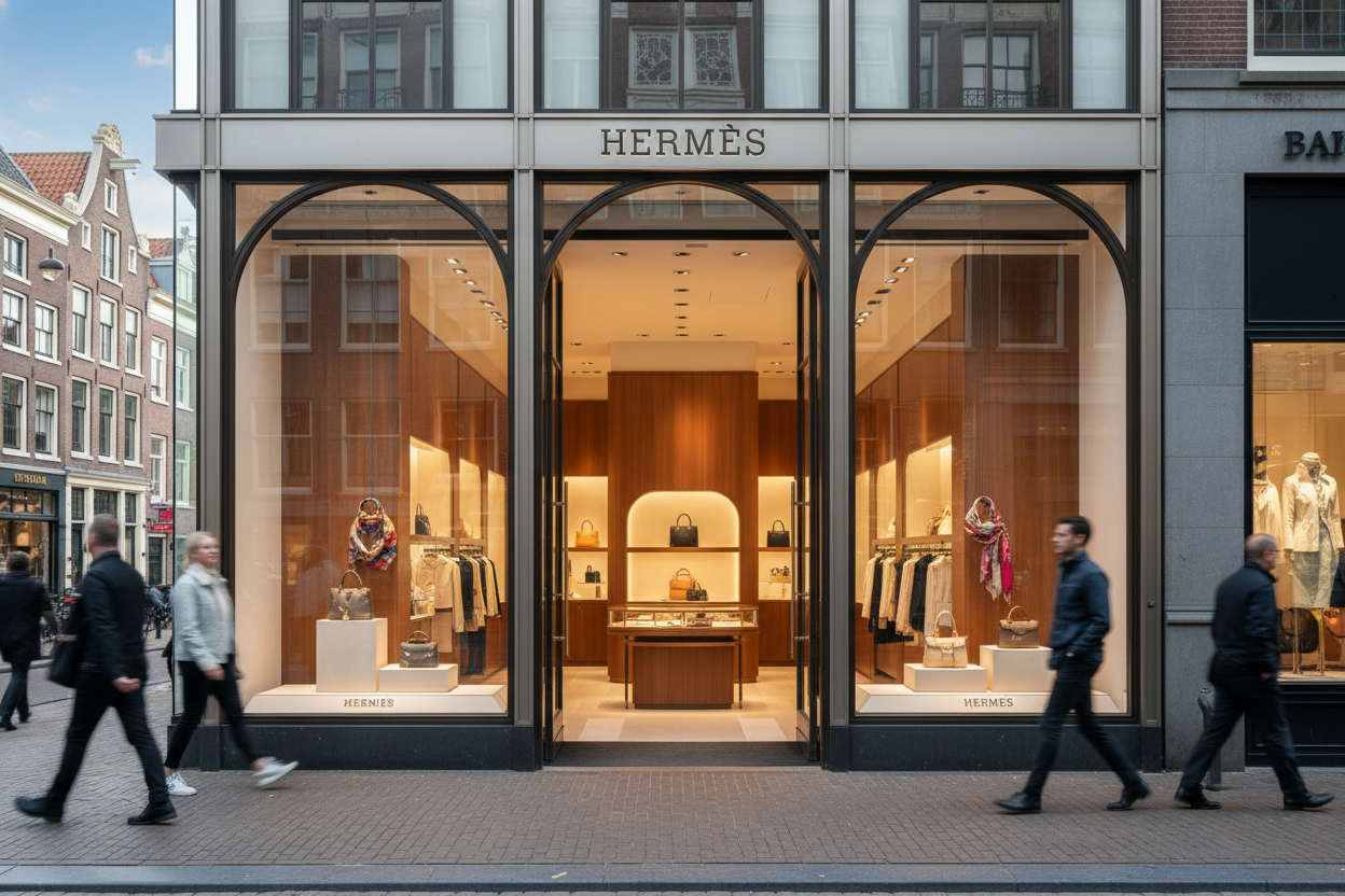 Hermes amsterdam store: luxe mode en accessoires in het hart van de stad